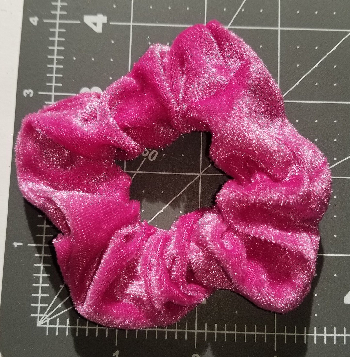 Rose Pink Velvet Scrunchie
