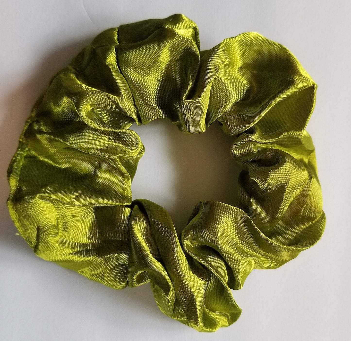 India Green Satin Scrunchie