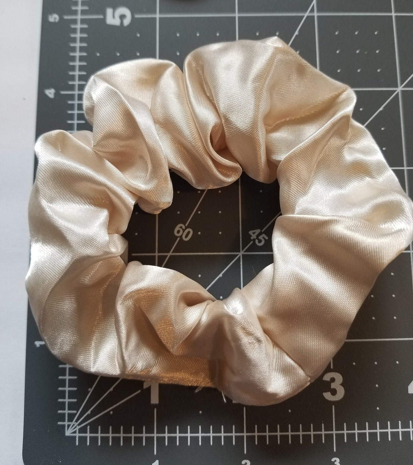 Buff Satin Scrunchie