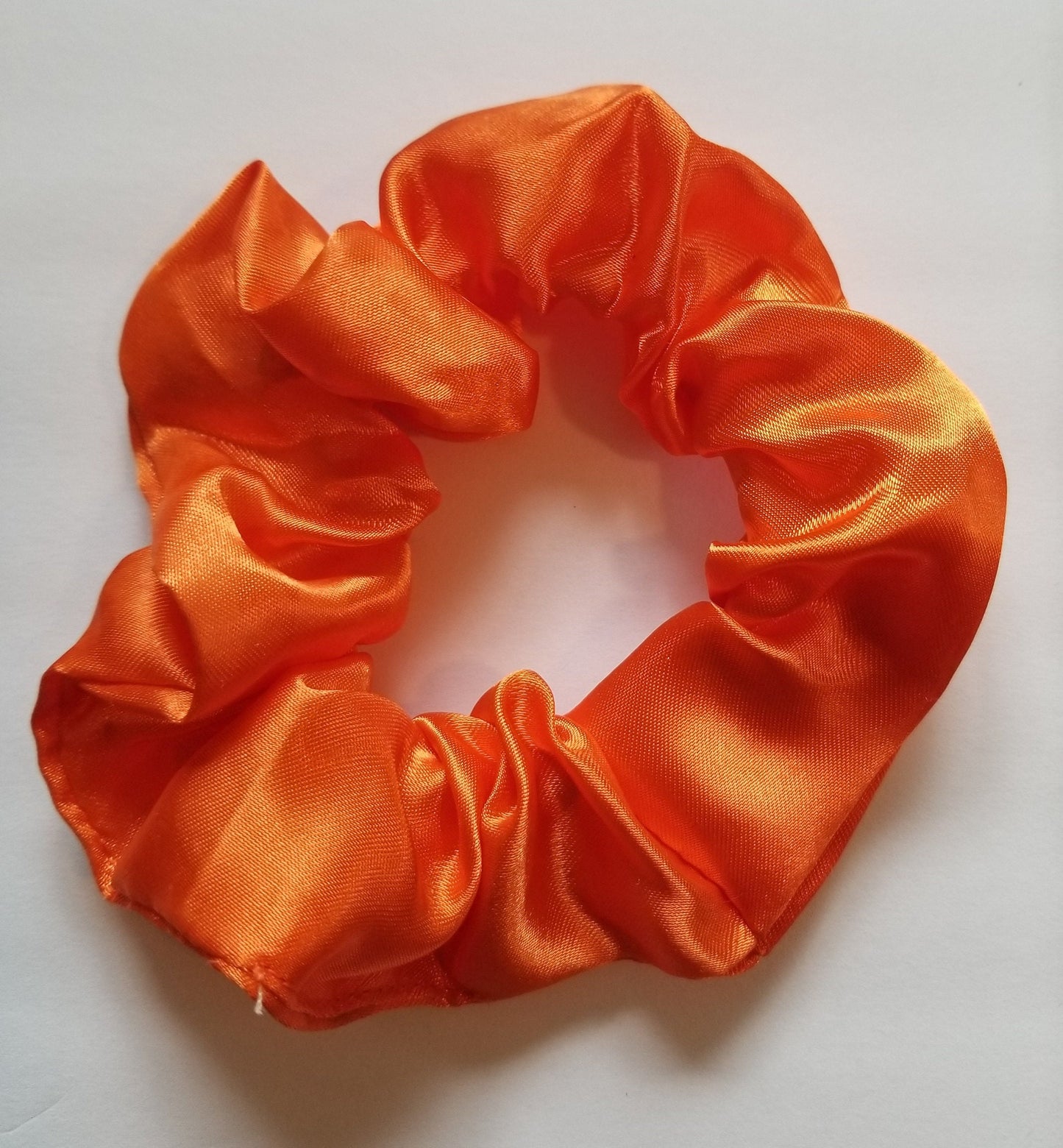 Tiger Orange Satin Scrunchie