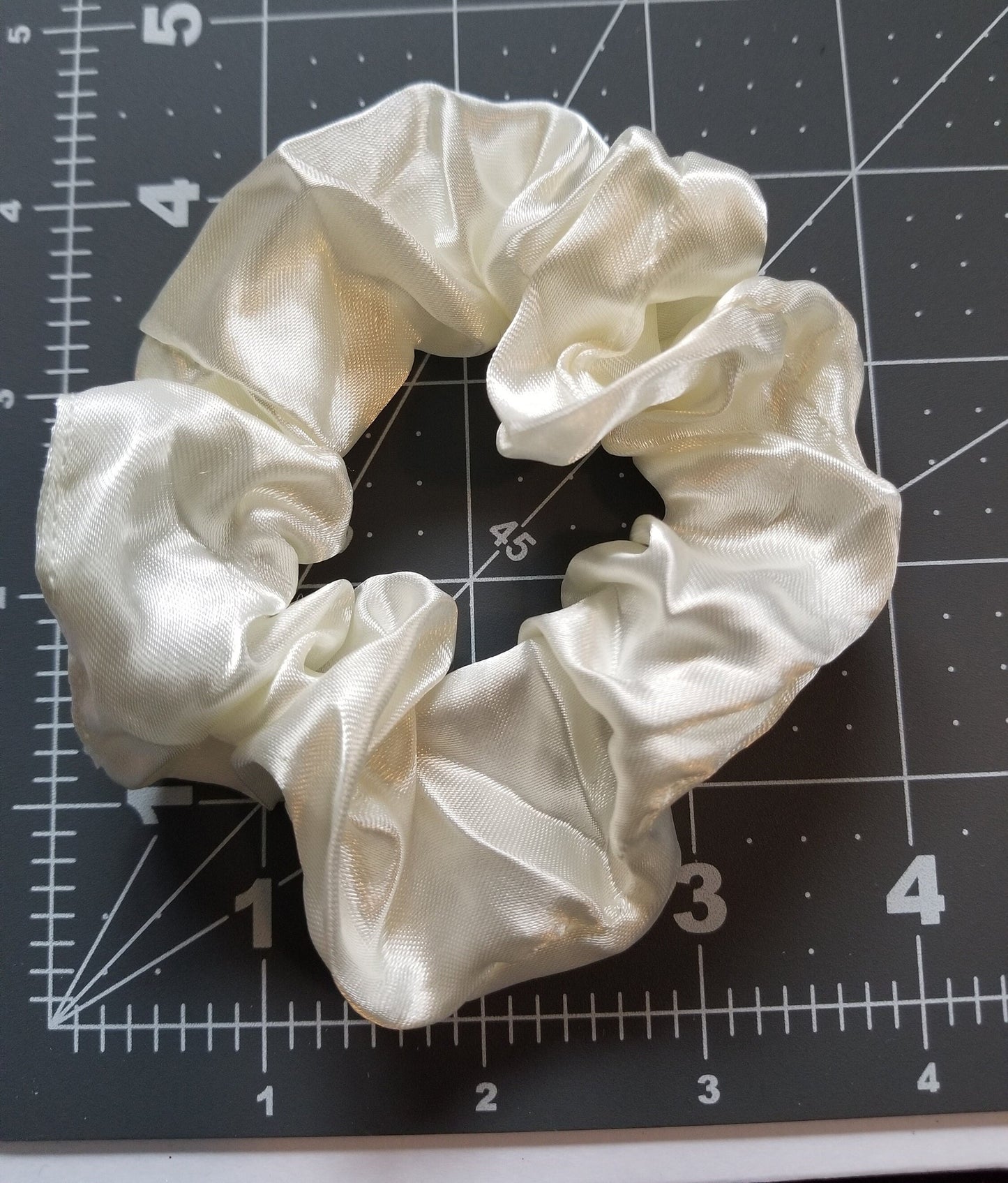 White Satin Scrunchie