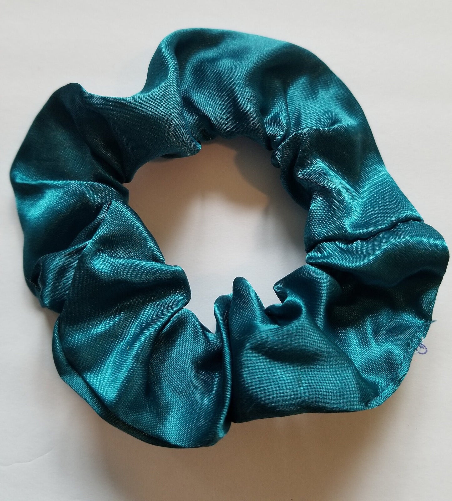 Blue Topaz Satin Scrunchie