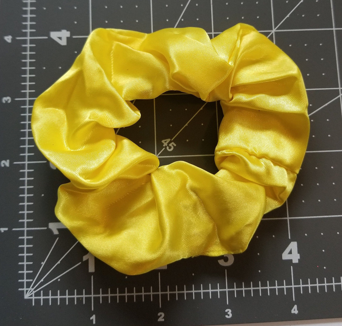 Butter Yellow Satin Scrunchie