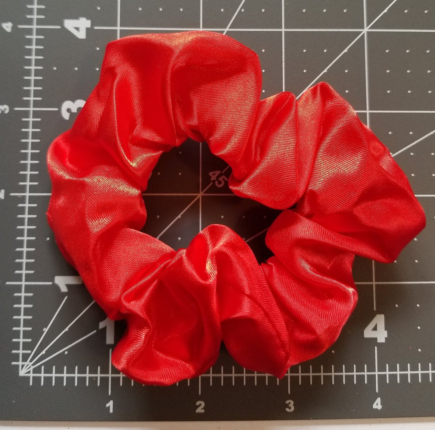 Red Satin Scrunchie