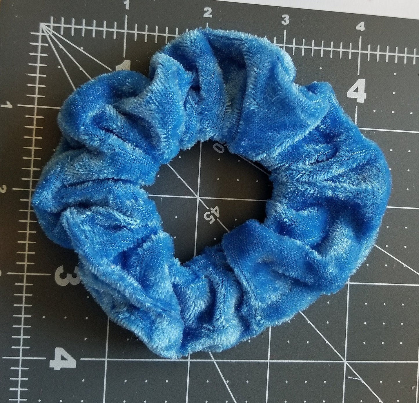 Baby Blue Velvet Scrunchie