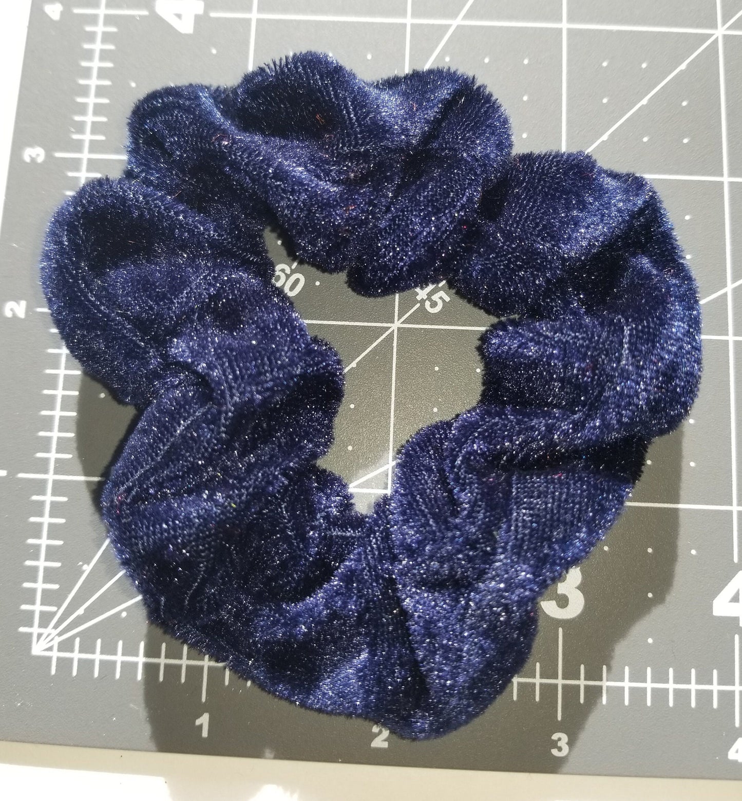 Midnight Blue Velvet Scrunchie