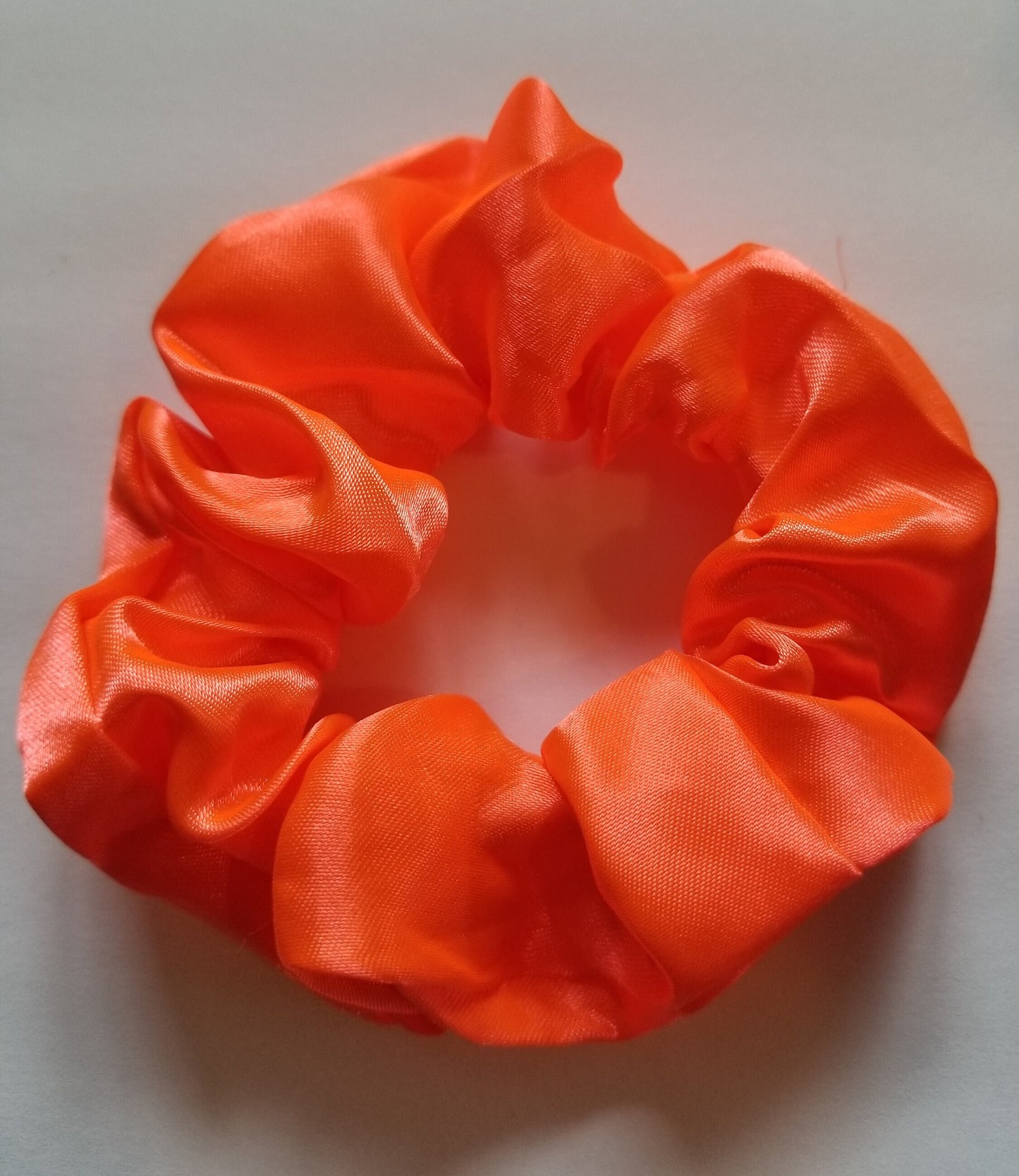 Salmon Satin Scrunchie