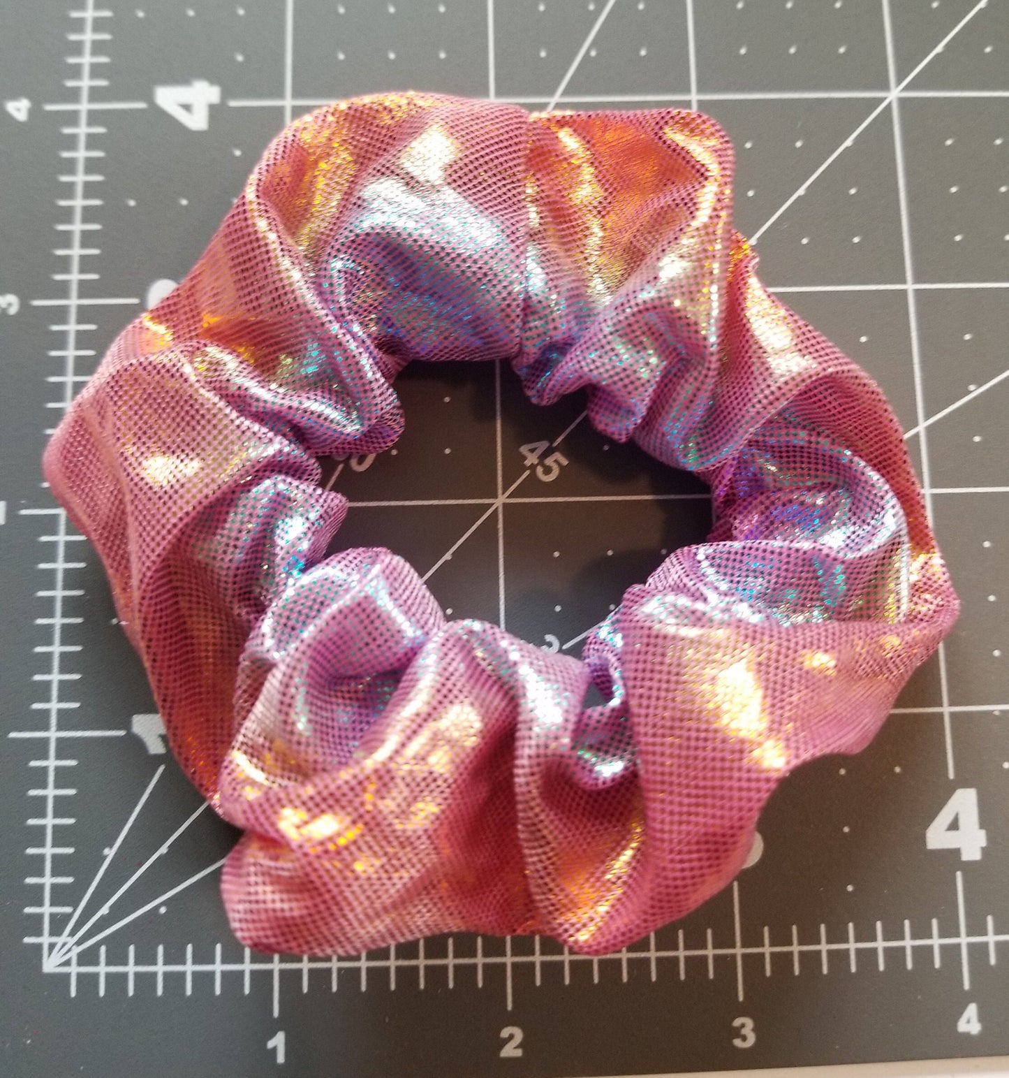 Unicorn Iridescent Satin Scrunchie
