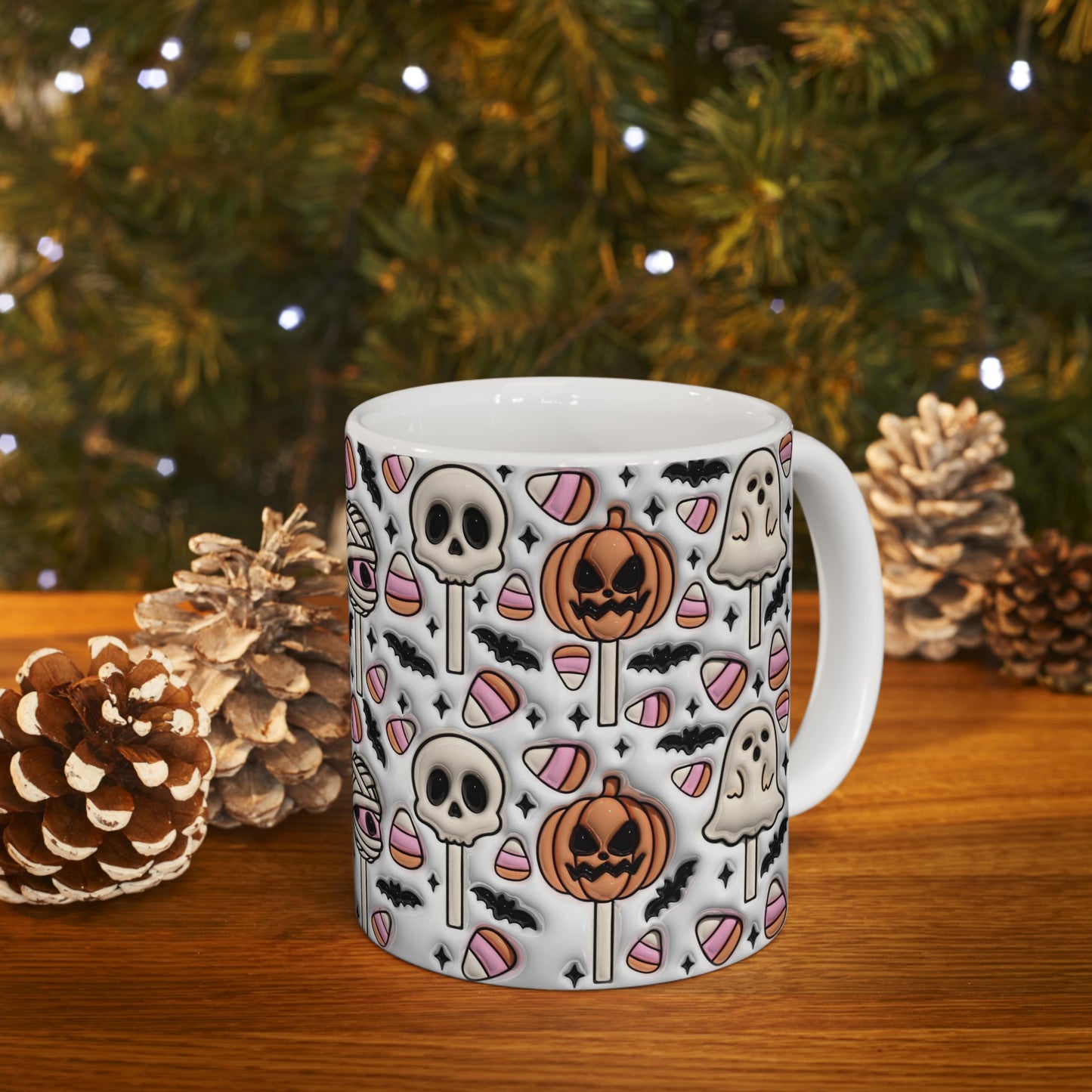 Ghosts and Pumpkins Mug, Fall Mug, Autumn Mug