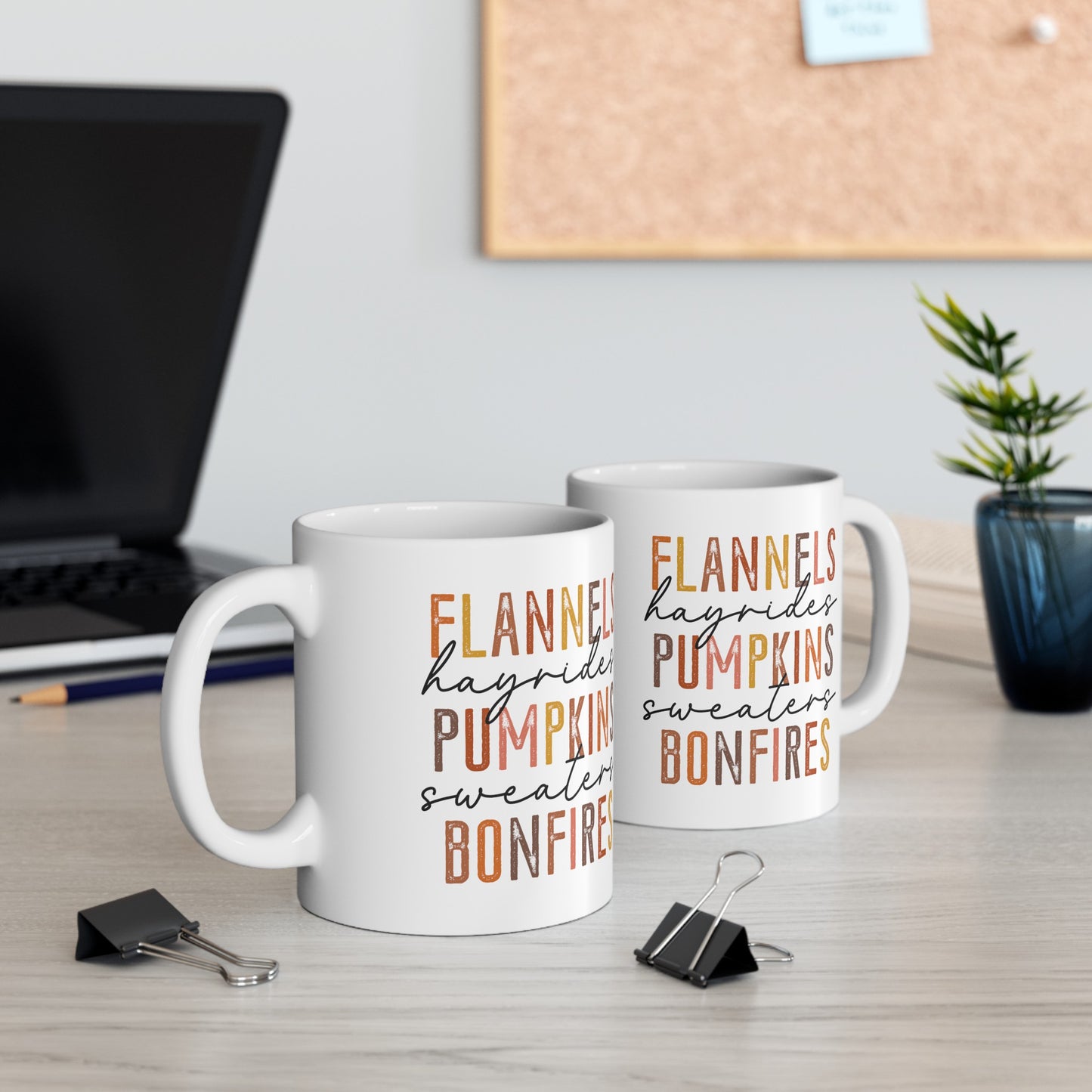 Flannels, hayrides, Pumpkins, Sweaters, Bonfires Mug, Fall Mug