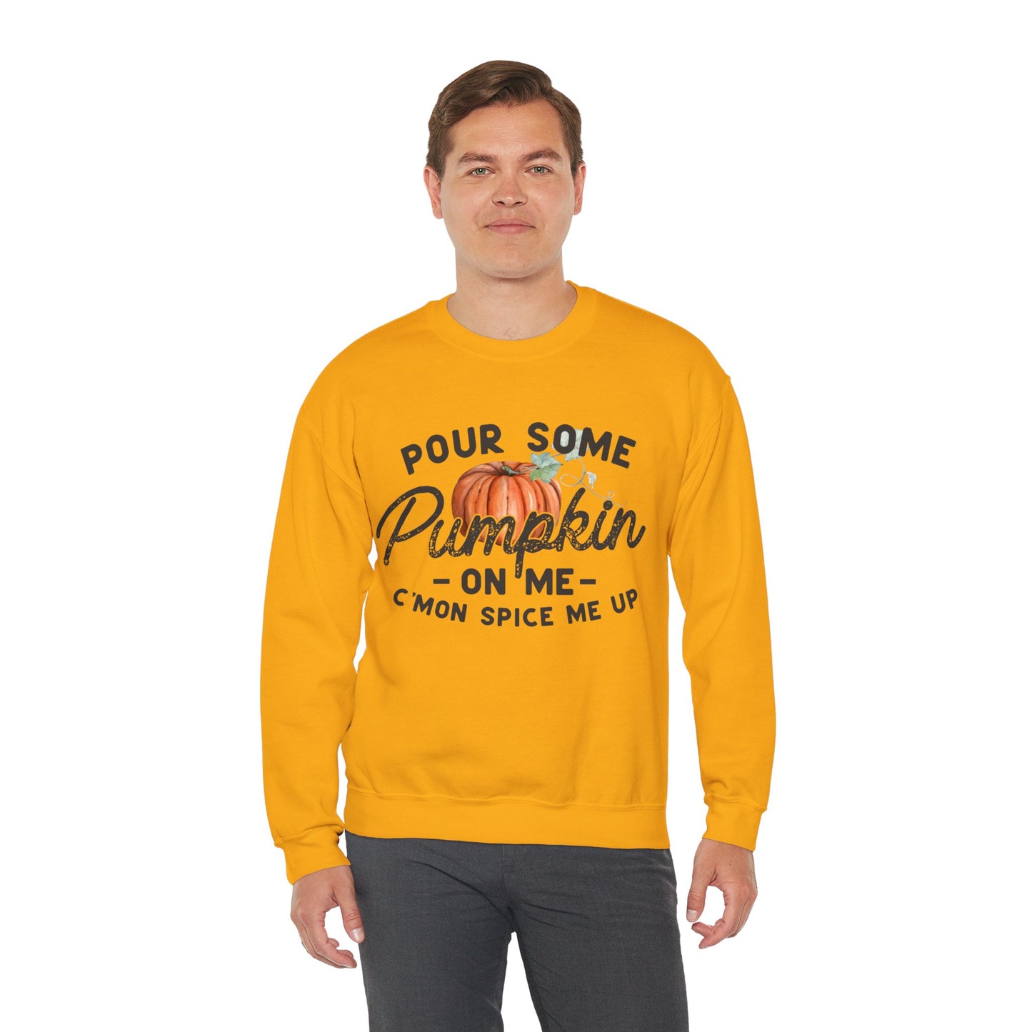 Pour some pumpkin spice on me, pumpkin spice sweatshirt, cute fall sweatshirt, pumpkin sweatshirt, thanksgiving, funny