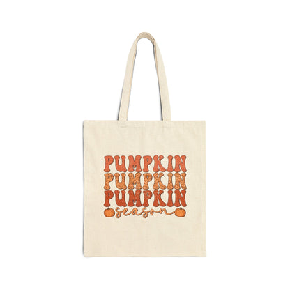 It's Pumpkin, Pumpkin, Pumpkin Season tote, Fall tote, Book Bag, Fall/Halloween Bag, Pumpkin Cotton Canvas Tote Bag, Autumn tote bag