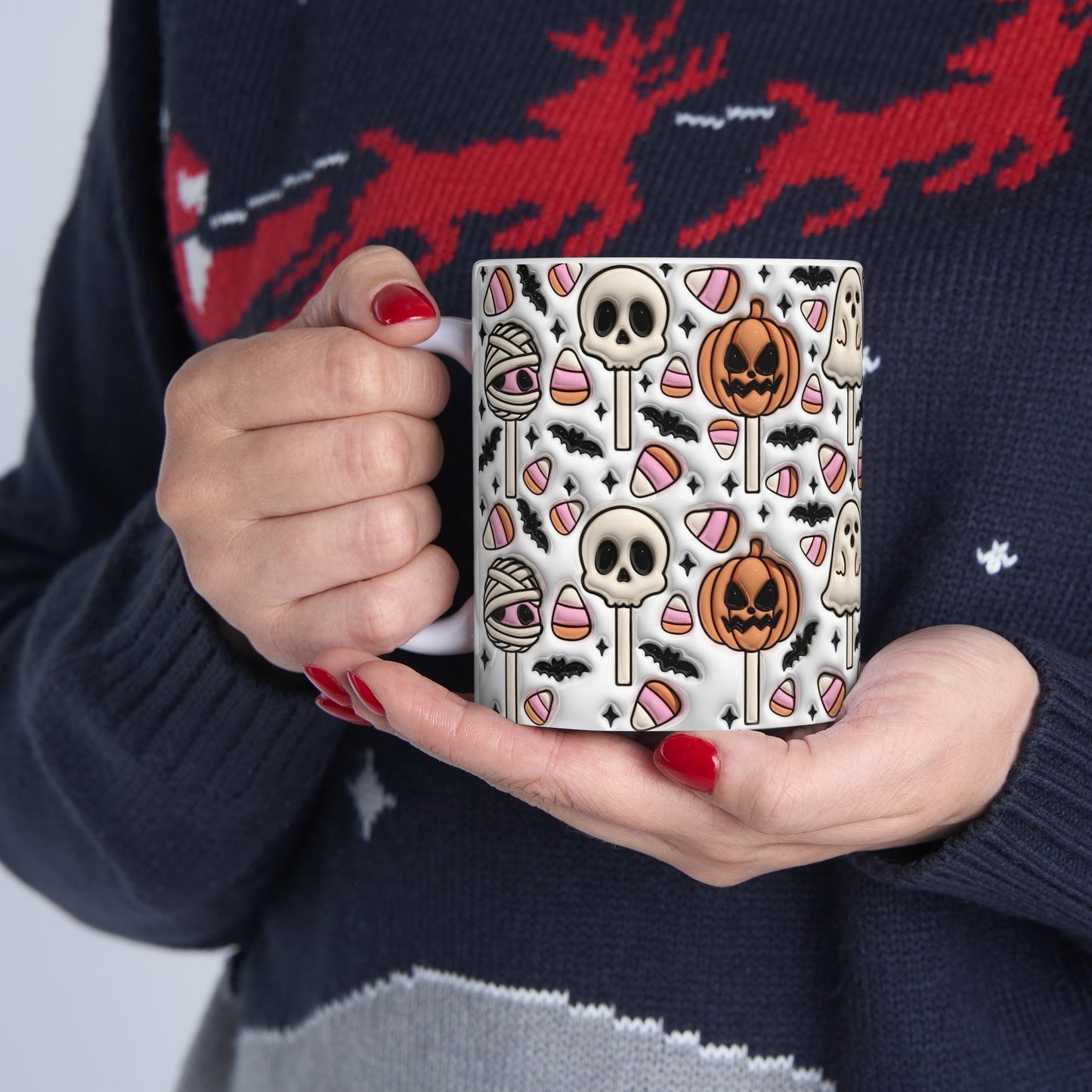 Ghosts and Pumpkins Mug, Fall Mug, Autumn Mug