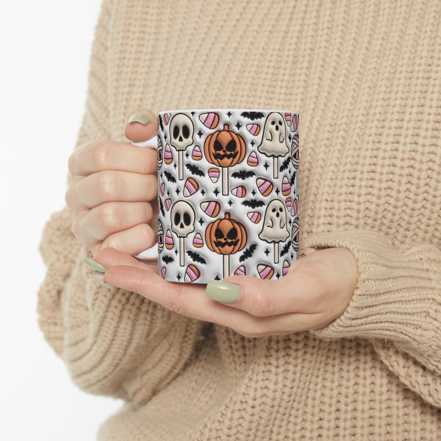 Ghosts and Pumpkins Mug, Fall Mug, Autumn Mug