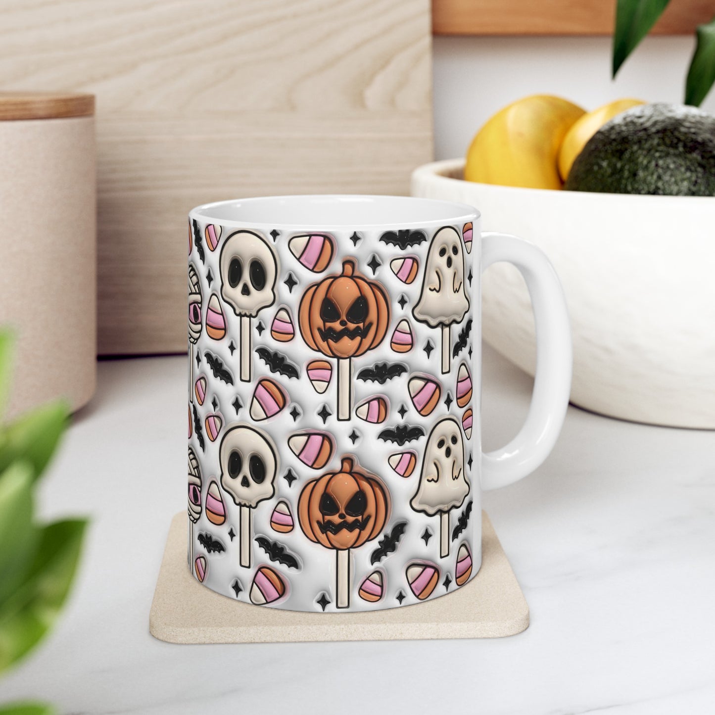 Ghosts and Pumpkins Mug, Fall Mug, Autumn Mug