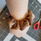 Khaki Velvet Scrunchie