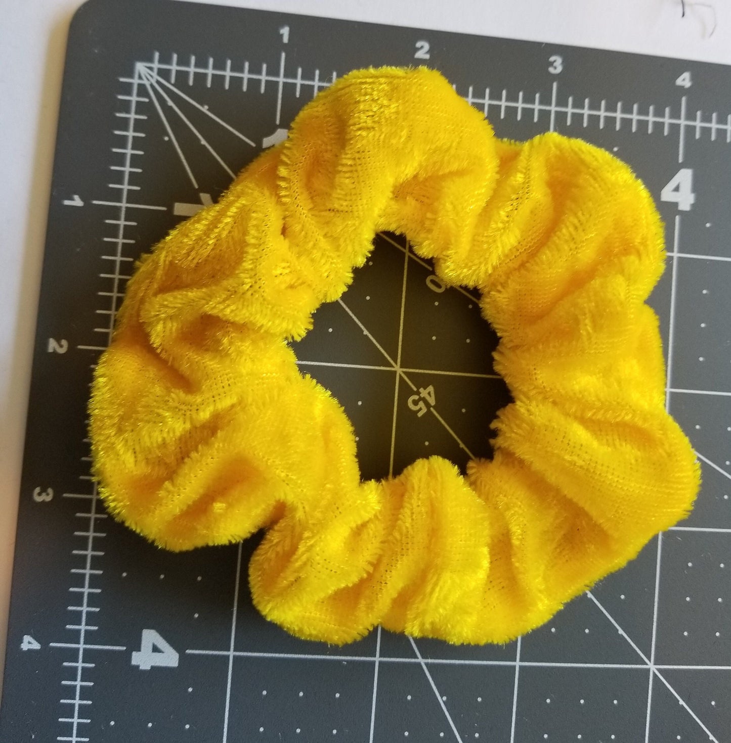 Sunflower Yellow Velvet Scrunchie