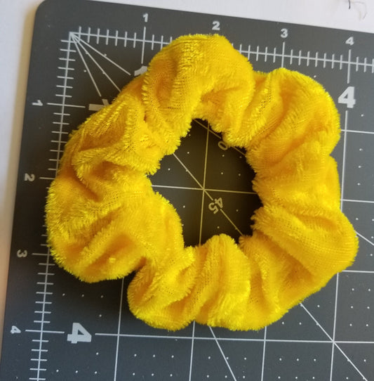 Sunflower Yellow Velvet Scrunchie