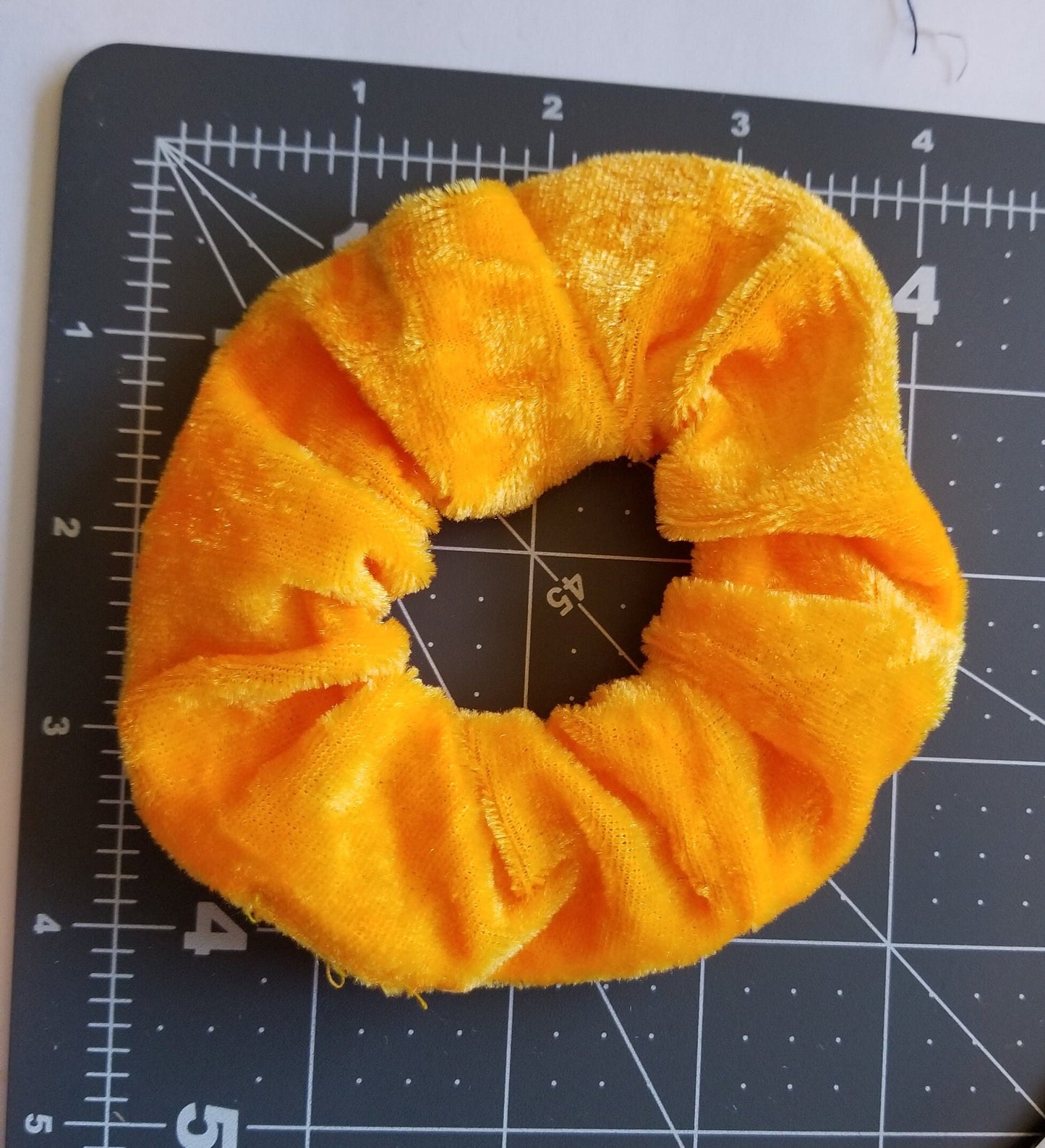 Pumpkin Orange Velvet Scrunchie
