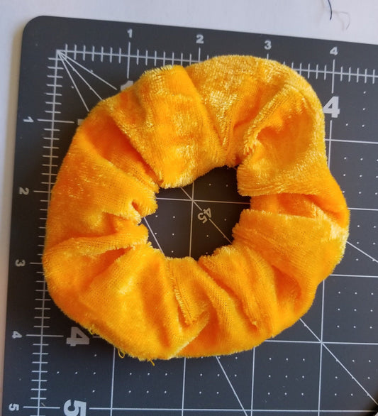 Pumpkin Orange Velvet Scrunchie