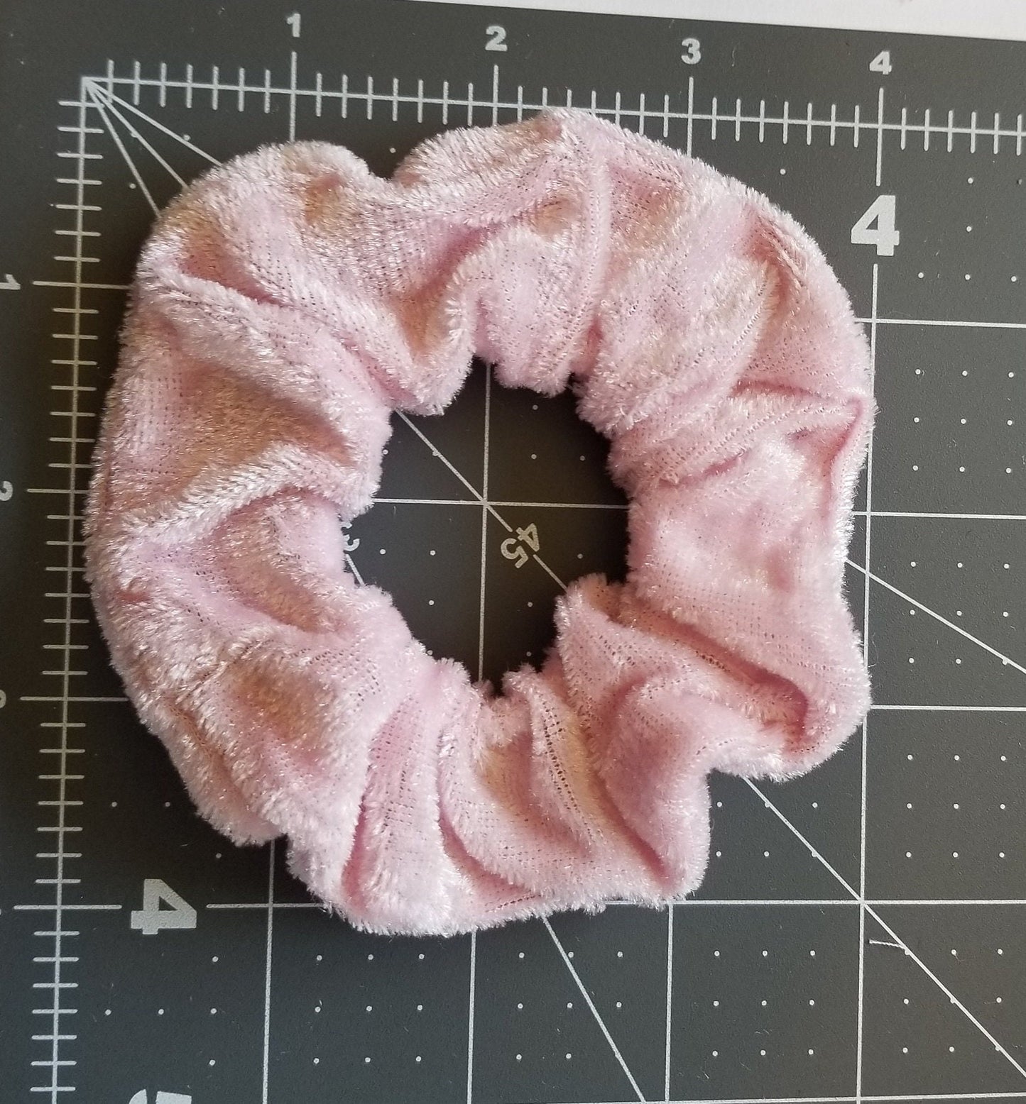 Petal Pink Velvet Scrunchie