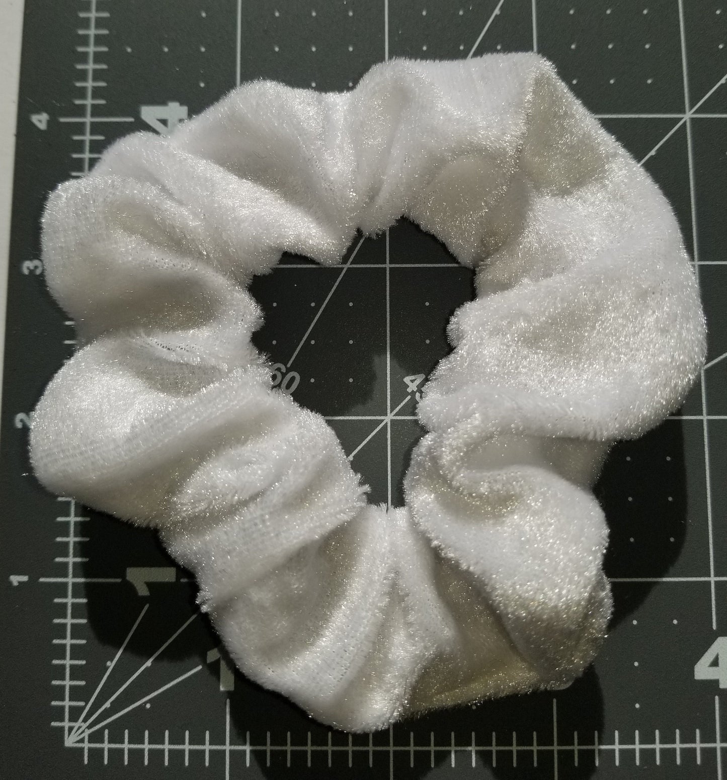 White Velvet Scrunchie
