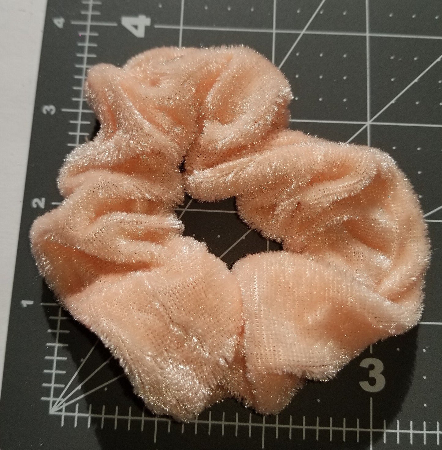 Peach Velvet Scrunchie