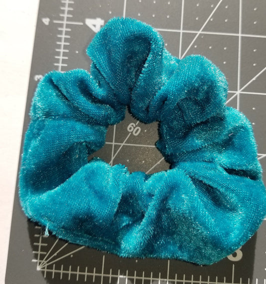 French Blue Velvet Scrunchie