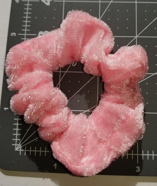 Carnation Pink Velvet Scrunchie