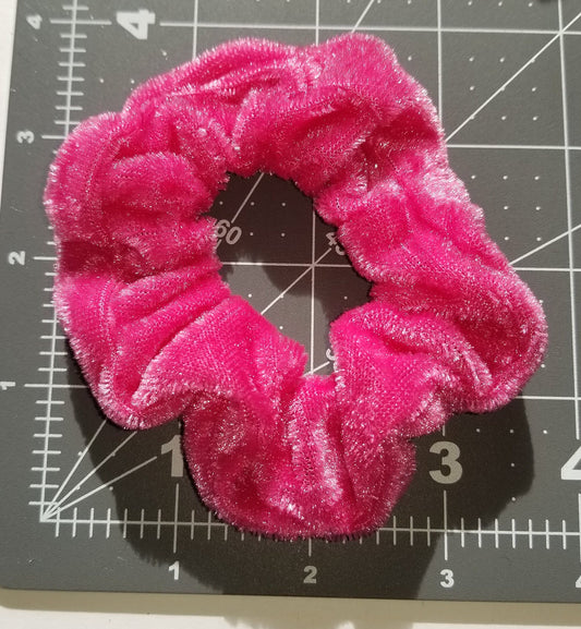 Fushia Velvet Scrunchie