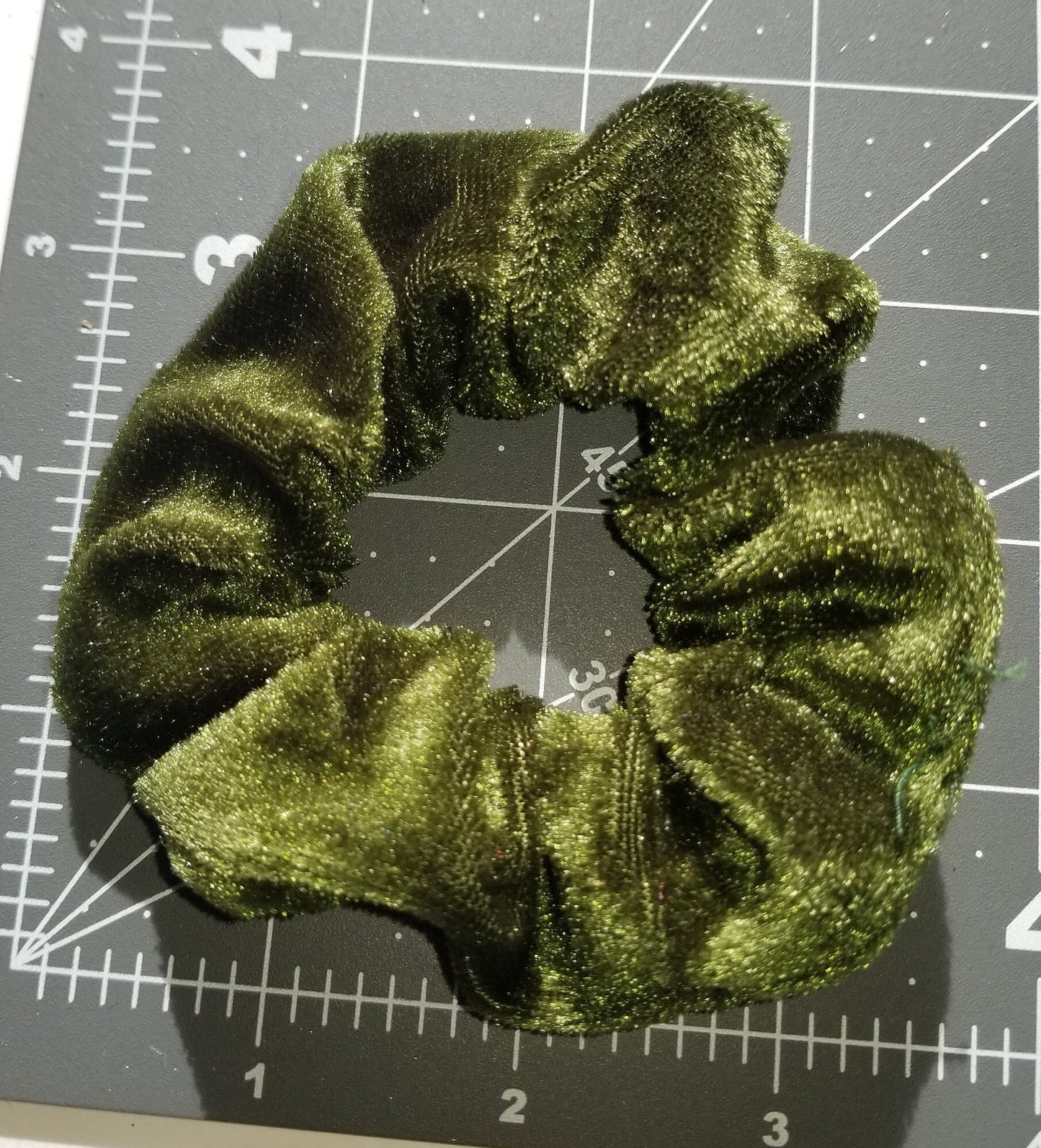 Moss Green Velvet Scrunchie