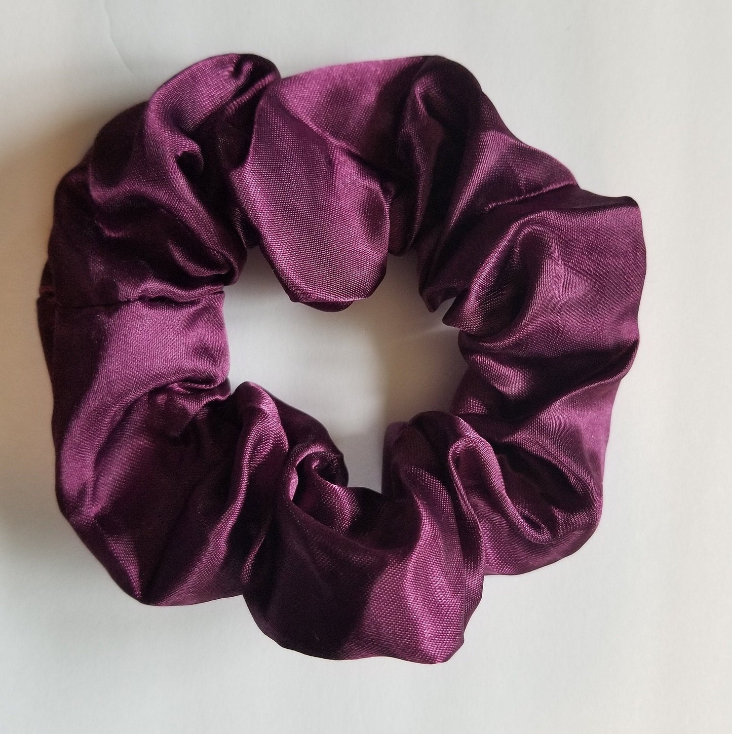 Plum Satin Scrunchie