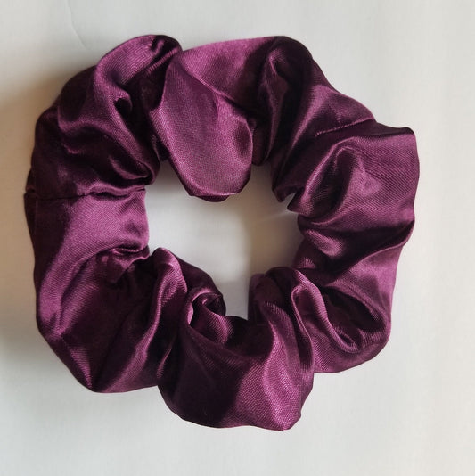 Plum Satin Scrunchie