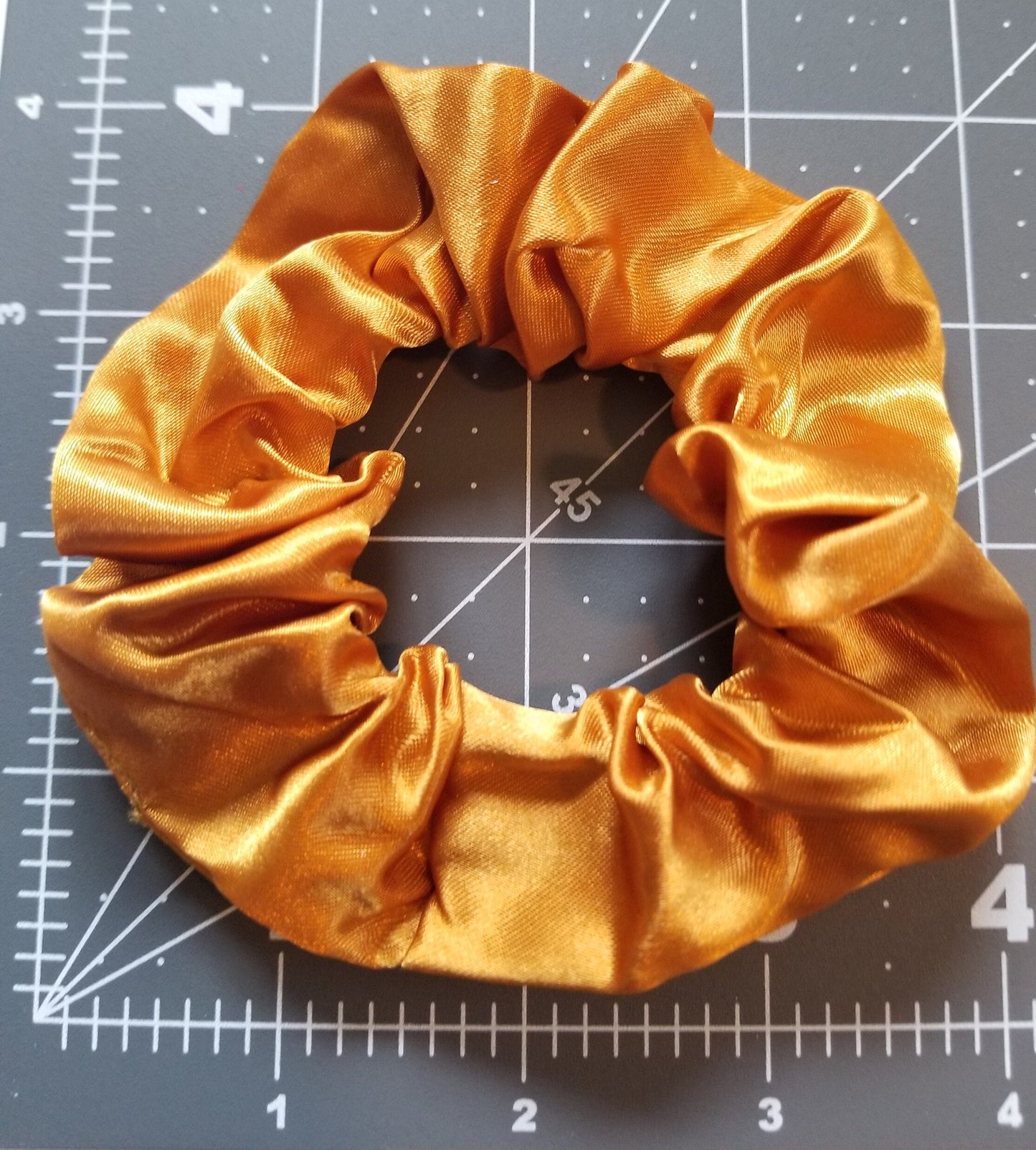 Amber Orange Satin Scrunchie