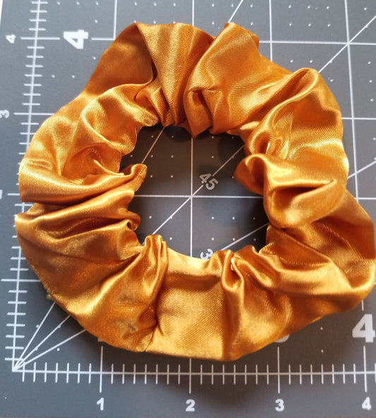 Amber Orange Satin Scrunchie