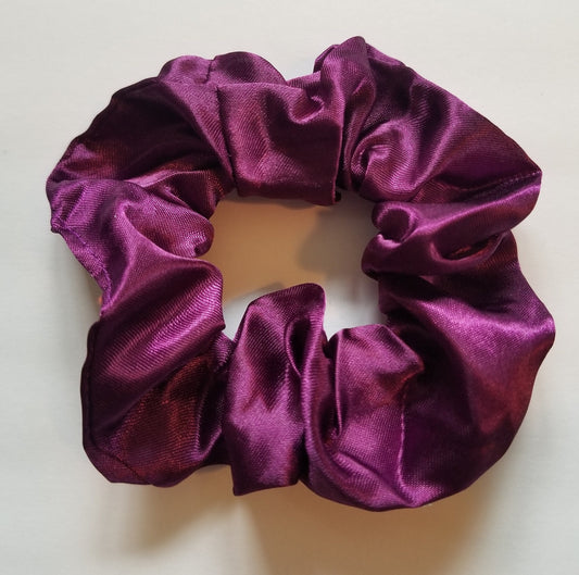 Mulberry Purple Satin Scrunchie