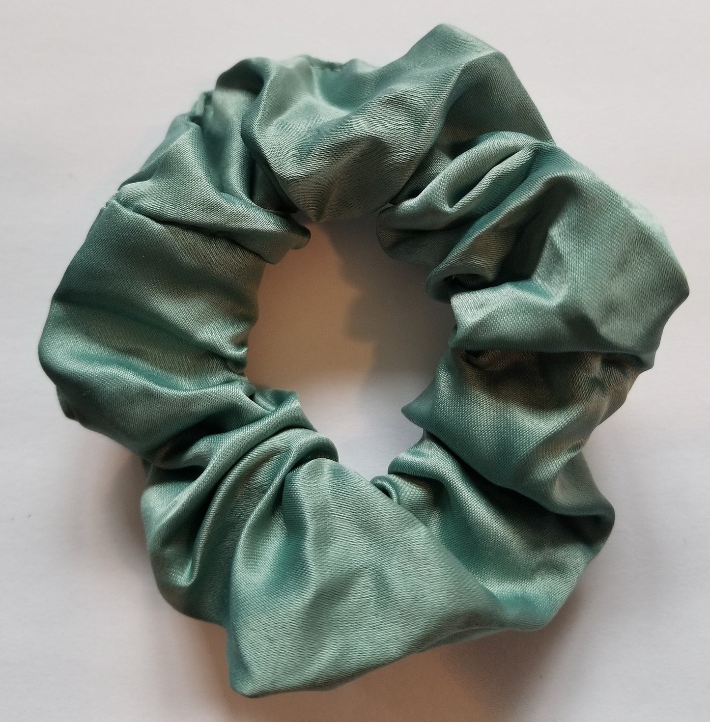 Sea Glass Green Satin Scrunchie