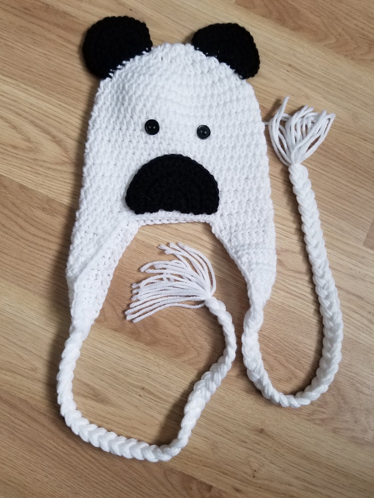 Panda Bear Crotched Hat