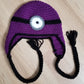 Purple Alien Crotched Hat with Tentacles