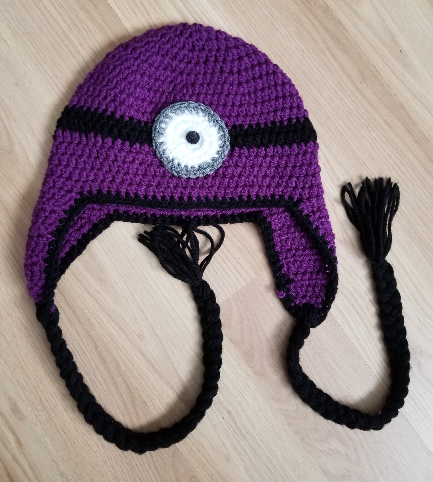 Purple Alien Crotched Hat with Tentacles