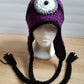 Purple Alien Crotched Hat with Tentacles