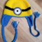 Yellow Alien Crotched Hat with Tentacles