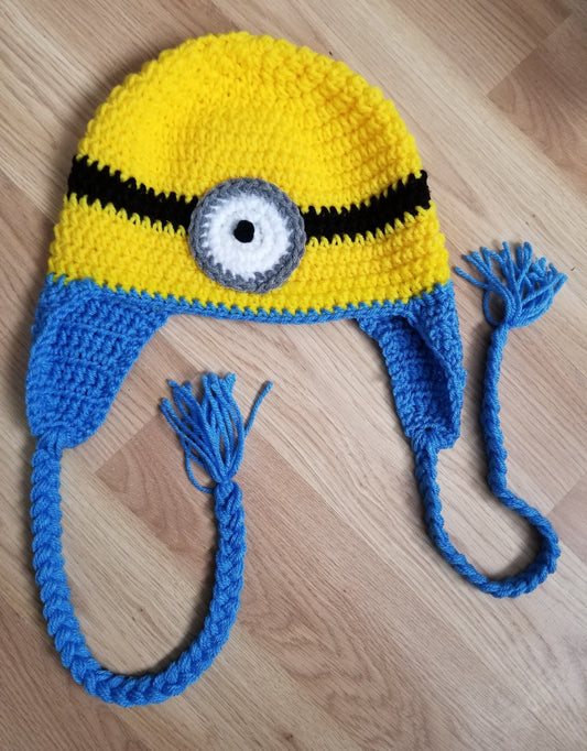Yellow Alien Crotched Hat with Tentacles