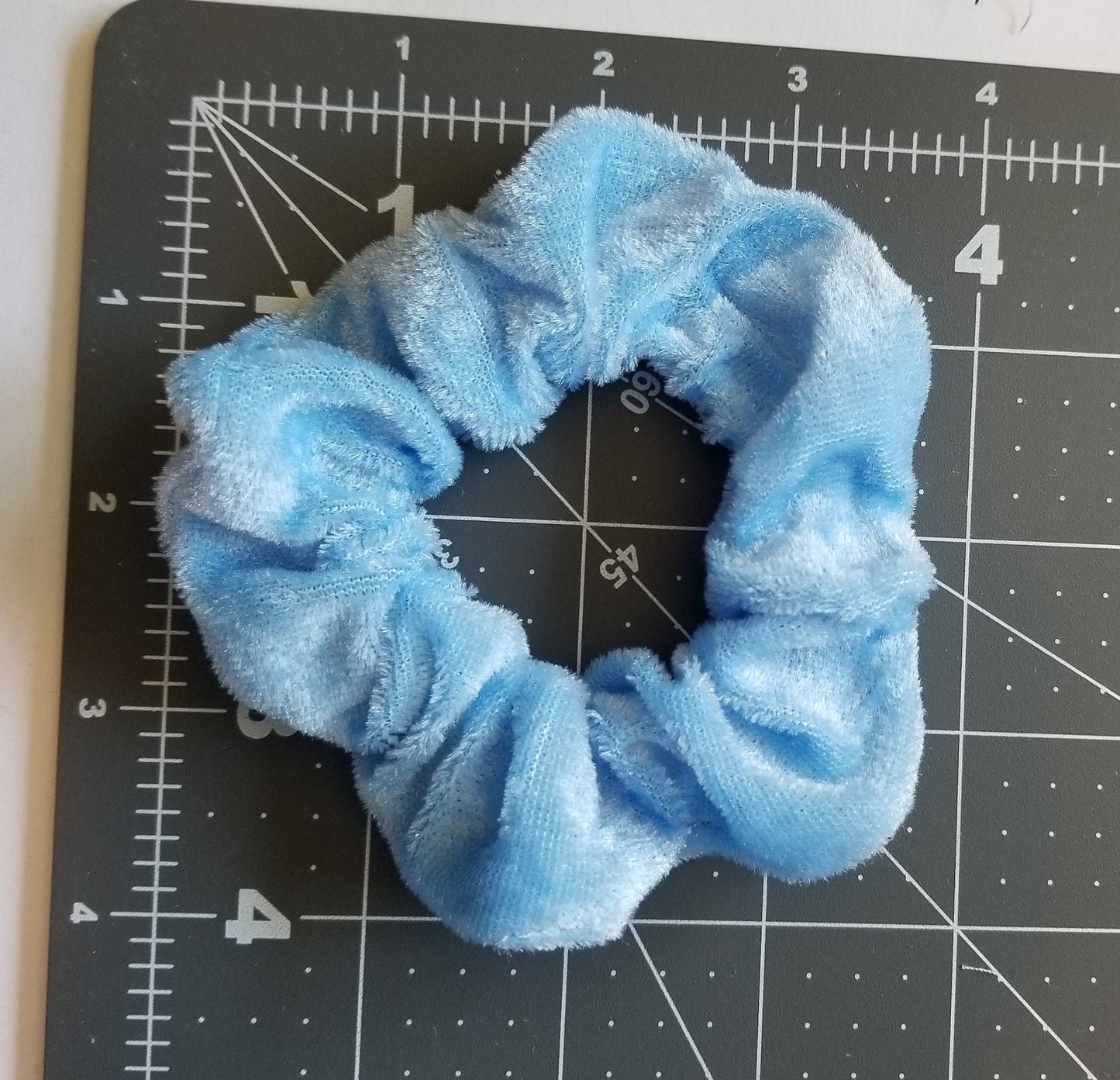 Periwinkle Blue Velvet Scrunchie