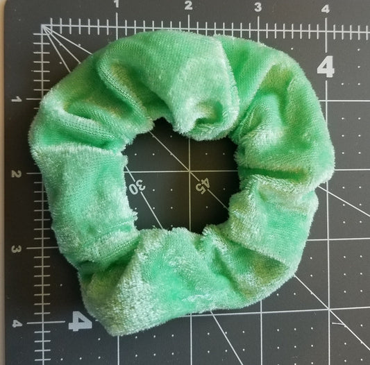 Shamrock Green Velvet Scrunchie
