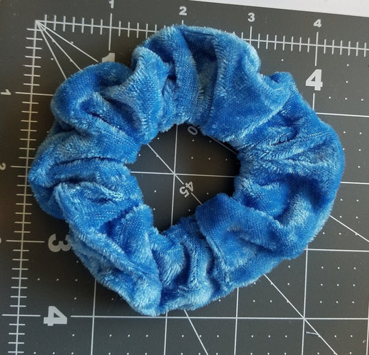 Baby Blue Velvet Scrunchie
