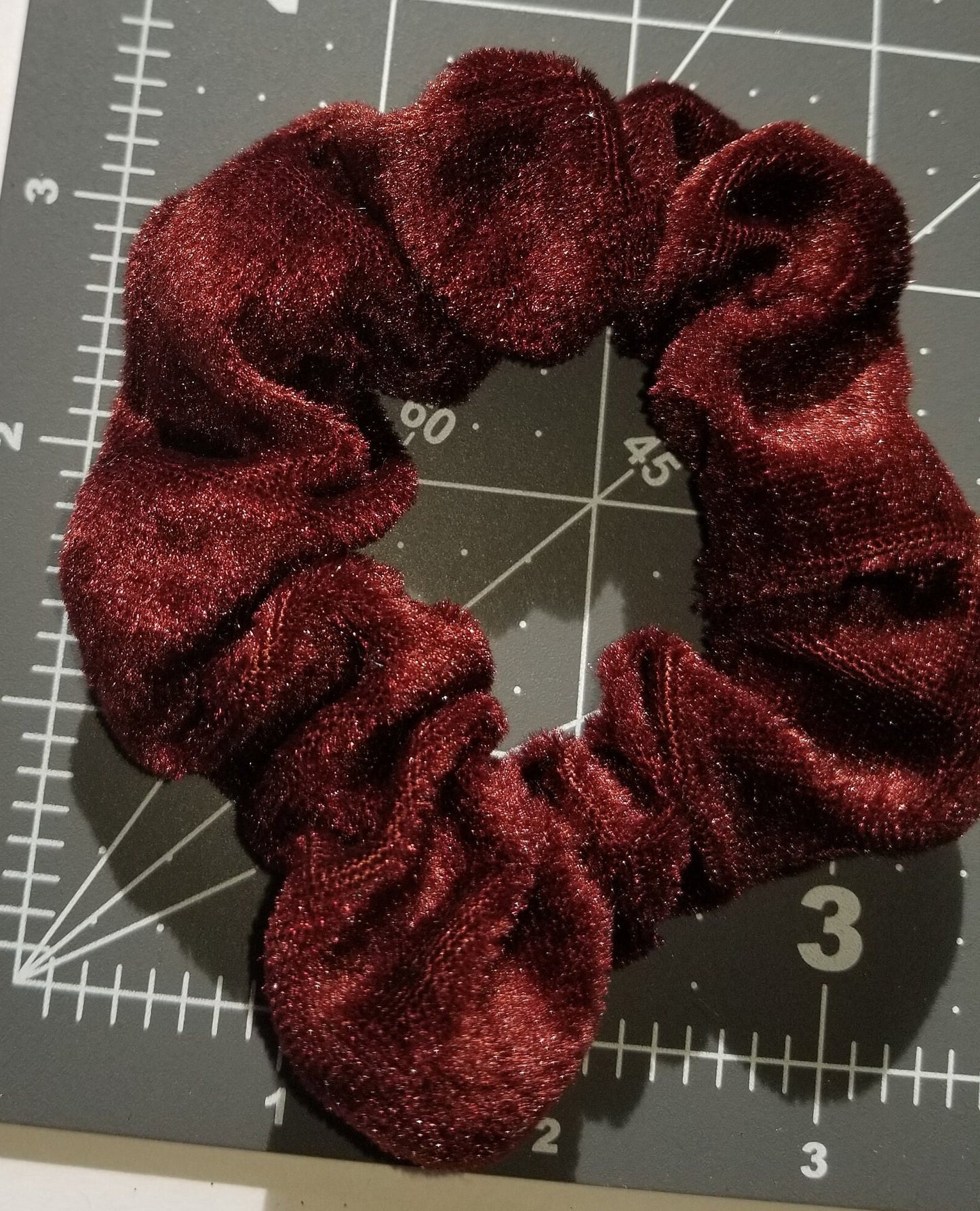 Burgundy Velvet Scrunchie