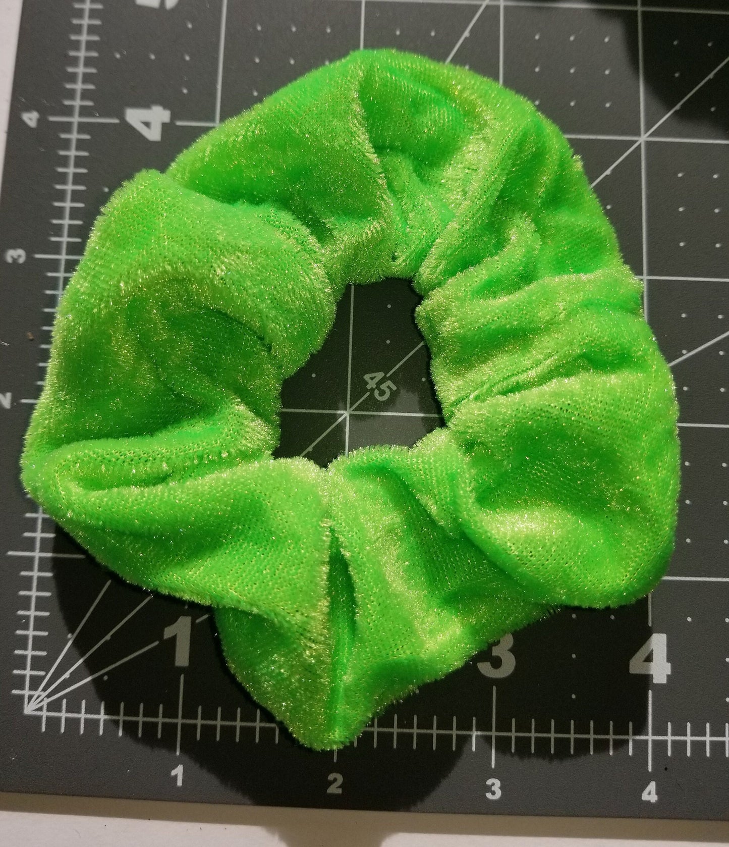 Chartreuse Velvet Scrunchie