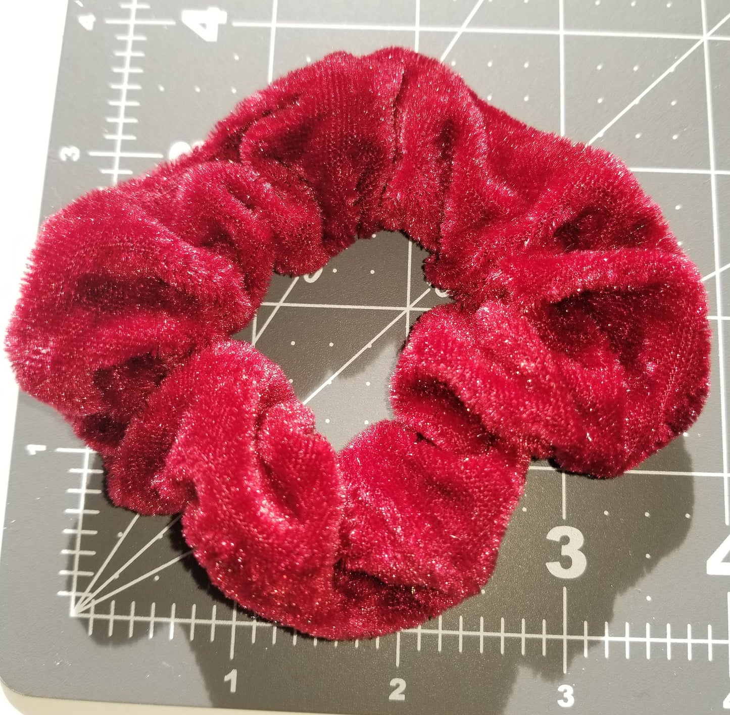 Ruby Red Velvet Scrunchie