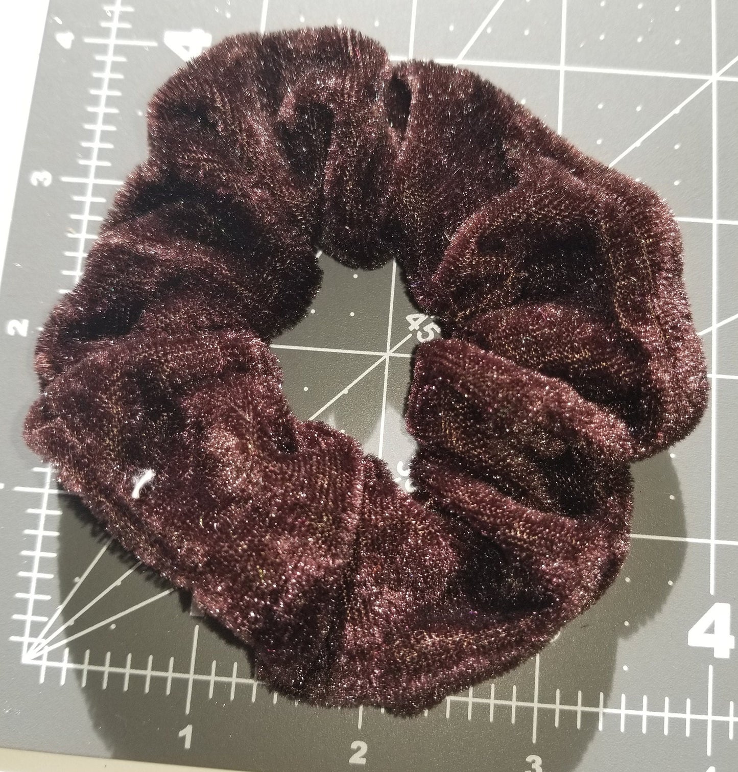 Woodland Brown Velvet Scrunchie